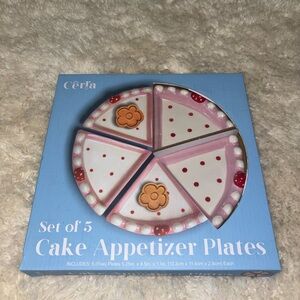 Cerla Cake Appetizer Plates Set of 5